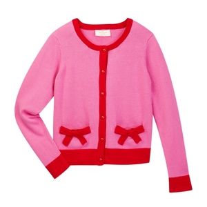 Girls Cardigan Pink/Red